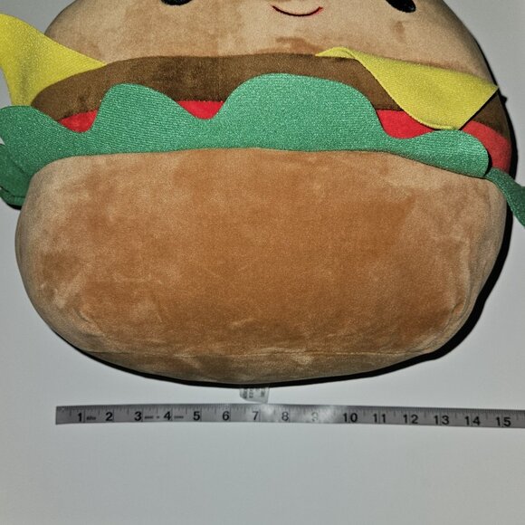 Squishmallows Carl Cheeseburger Plush 12" Stuffed Toy Hamburger Kellytoy - Picture 10 of 10